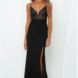 I COME ALIVE MAXI HELLO MOLLY DRESS BLACK